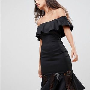 NWT Black Bardot dress